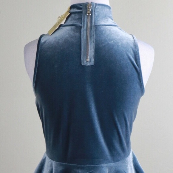 NWT Ronny Bobo Velvet Peplum tops - Picture 4 of 5